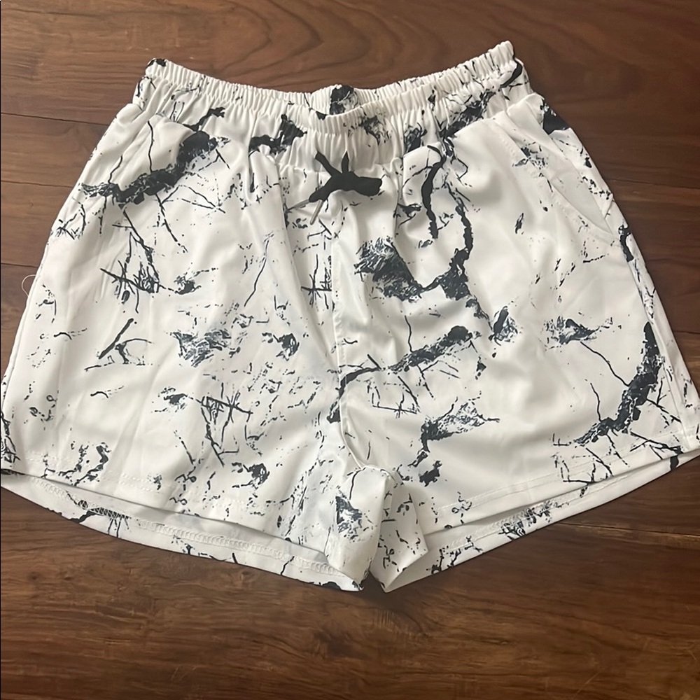 Stylish Women's Black and White Shorts